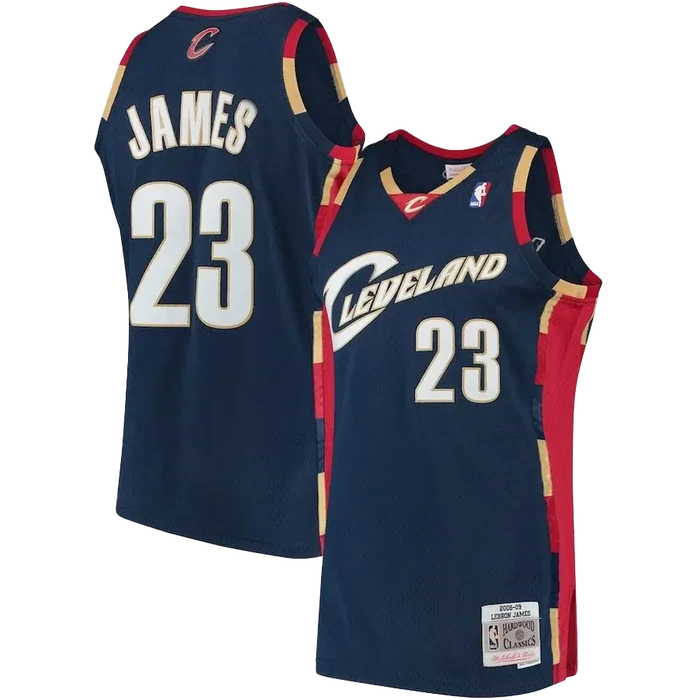 LeBron James Cleveland Cavaliers Mitchell & Ness Hardwood Classics 2008-2009 Swingman Jersey Navy color