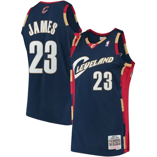 LeBron James Cleveland Cavaliers Mitchell & Ness Hardwood Classics 2008-2009 Swingman Jersey Navy color