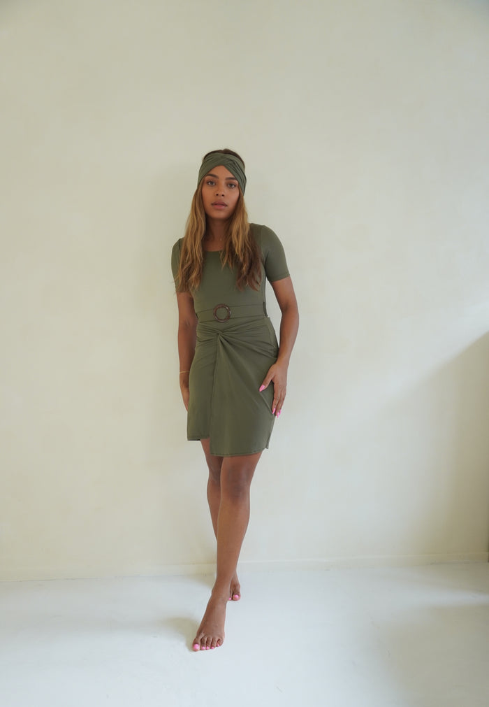 Levana swim set with Cesca skirt  - Military