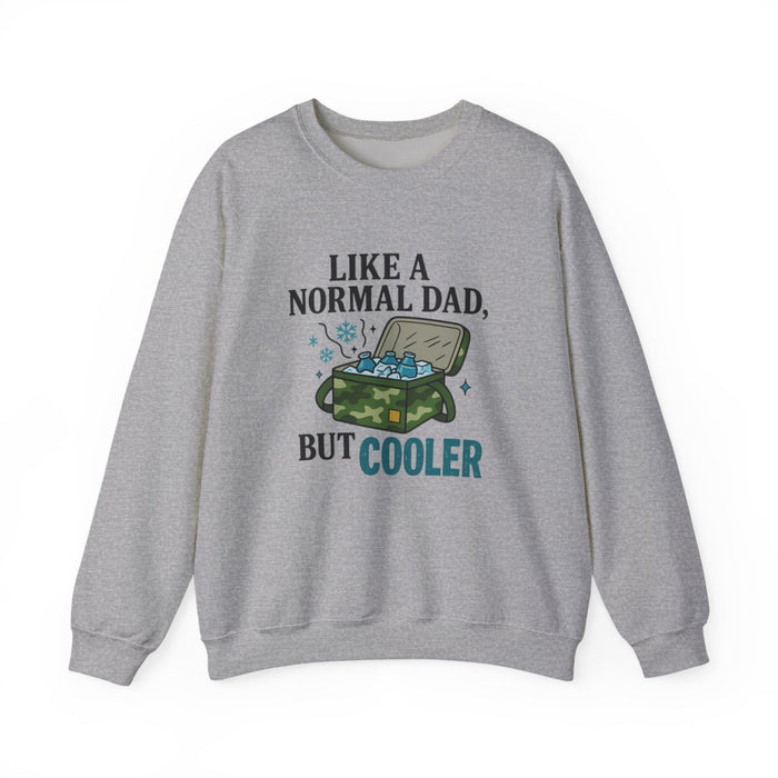 sand sweatshirt with bold funny dad slogan graphic
