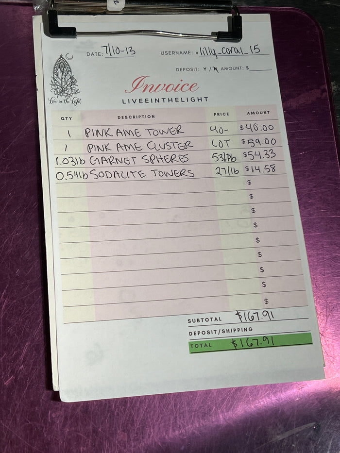 @lilly_coral_15 Wholesale Live Sale Invoice