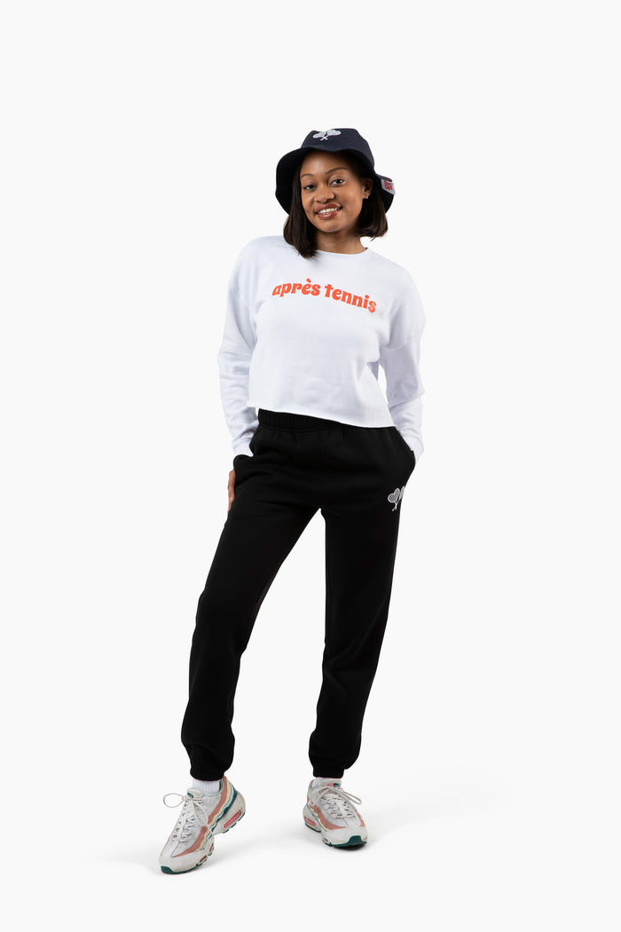 Love All Tennis Après Lightweight Cropped Crew