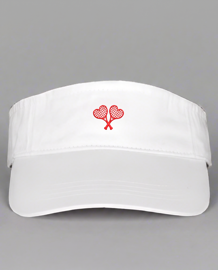 Love All Tennis Crossed Heart Women's Visor