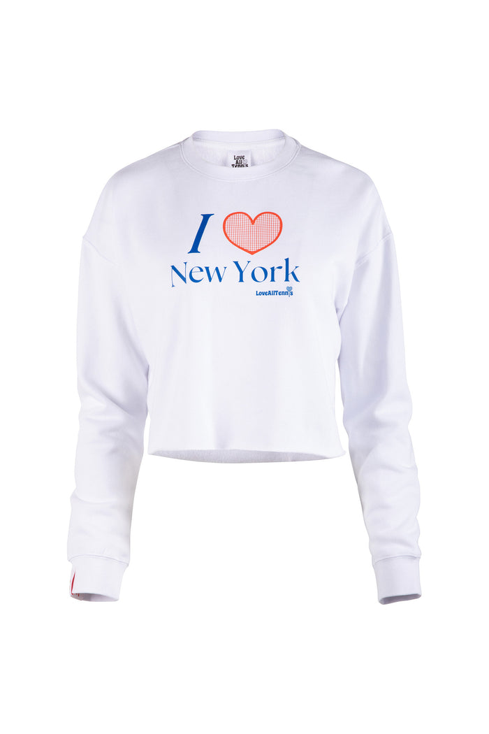 Love All Tennis Women's Lightweight Cropped Crew Pullover