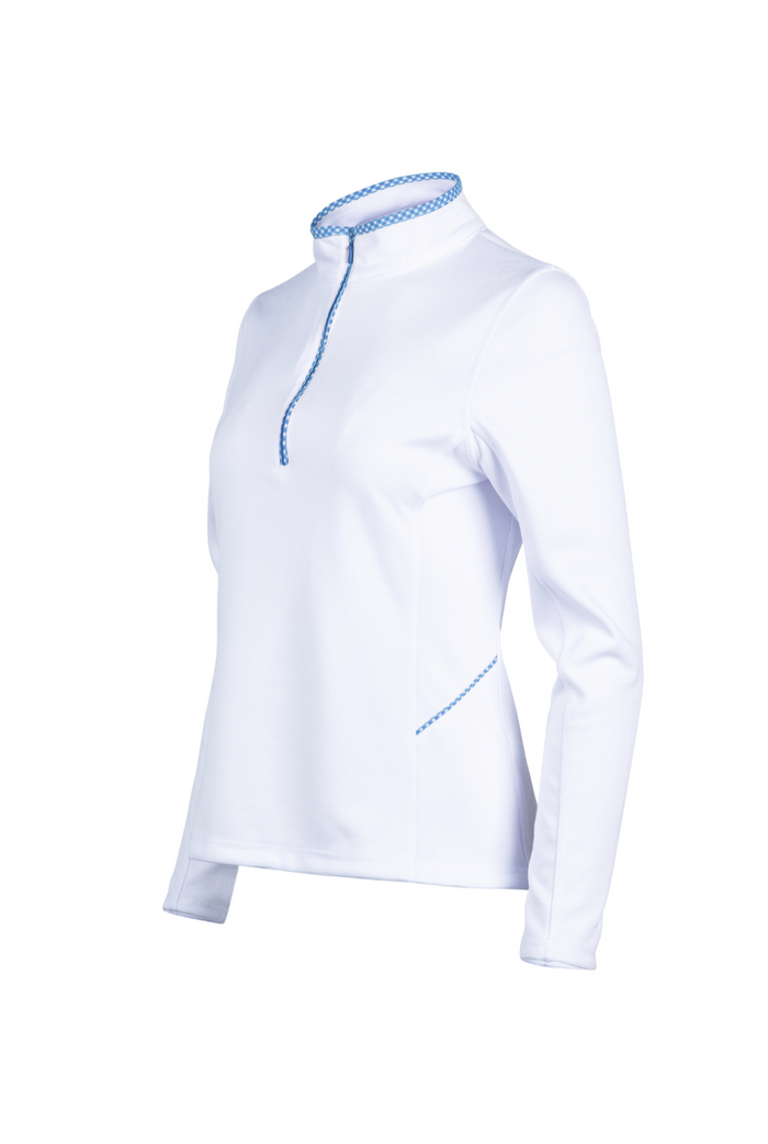 Love All Tennis Women's Tracy 1/4 Zip Jacket Resort Gingham
