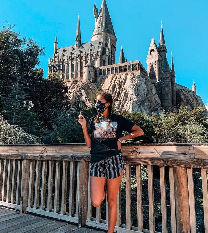 Magical Castle Photo T-Shirt Castle with Gargoyle T-shirt