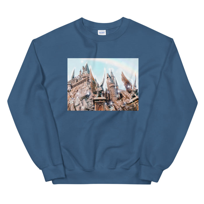 Magical Castle Photo Unisex Sweatshirt Castle with Gargoyle Sweatshirt