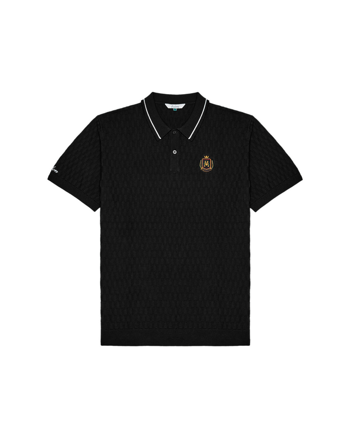 Malbon Crest Knit Polo