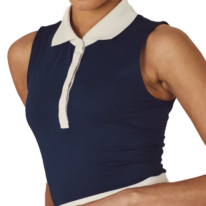 Malbon Women's Claudia Polo Unbadged Navy Color