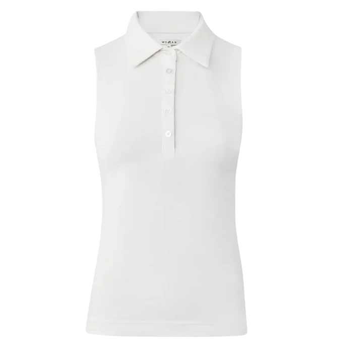 Malbon Women's Claudia Polo Unbadged White Color