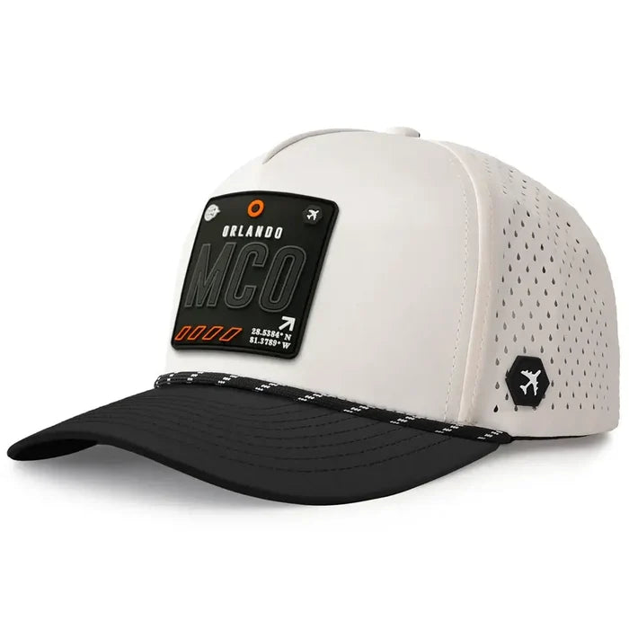 MCO - Orlando Revolve Performance Hat Moonstone/Black color 3Quarter front view