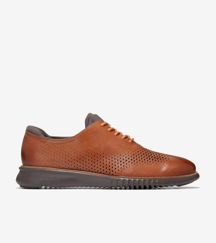 Men's 2.ZERØGRAND Laser Wingtip Oxfords-British Tan-Java