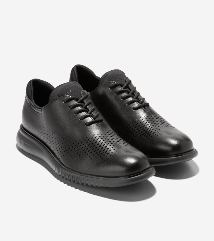 Men's 2.ZERØGRAND Laser Wingtip Oxfords-Black