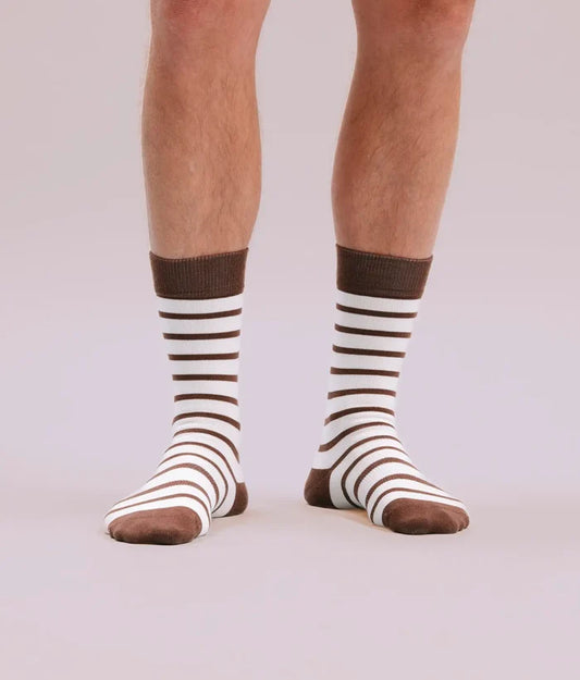 Mens Crew Sock - Cotton Blend - Mustang Comi Stripe