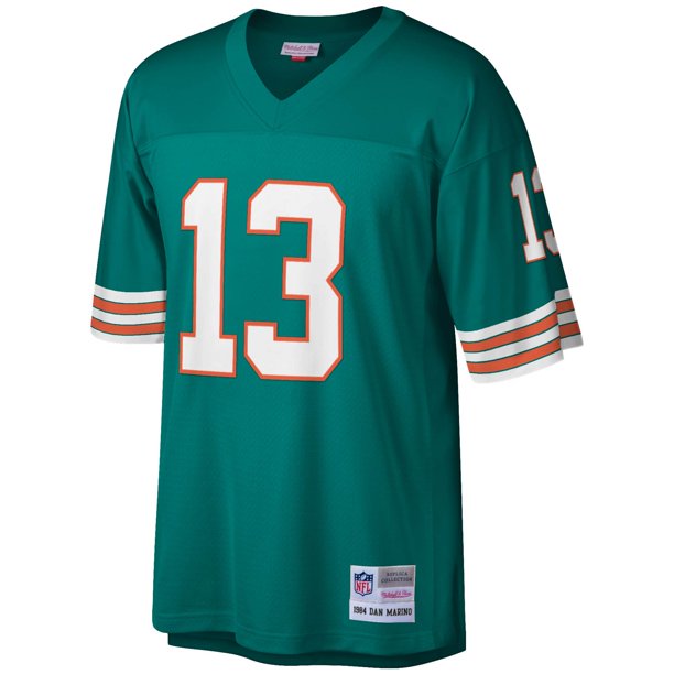 Dan Marino Miami Dolphins Mitchell & Ness Legacy Replica Jersey - Aqua | Midway Sports.