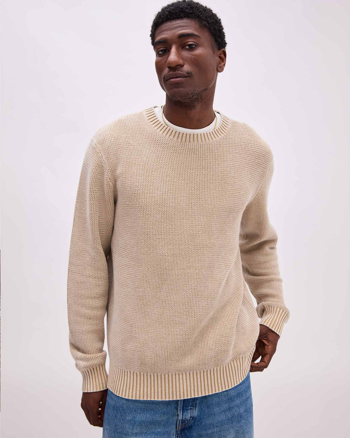 Men's Dune Sweater in Khaki (Tan) | Richer Poorer