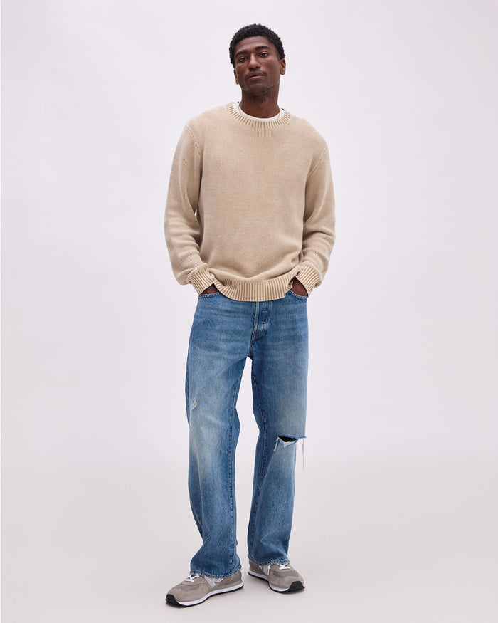 Men's Dune Sweater in Khaki (Tan) | Richer Poorer