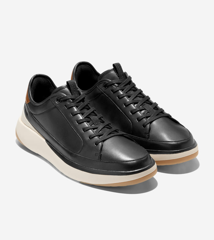 Men's GrandPrø All-Day Court Sneakers-Black-British Tan-Ivory