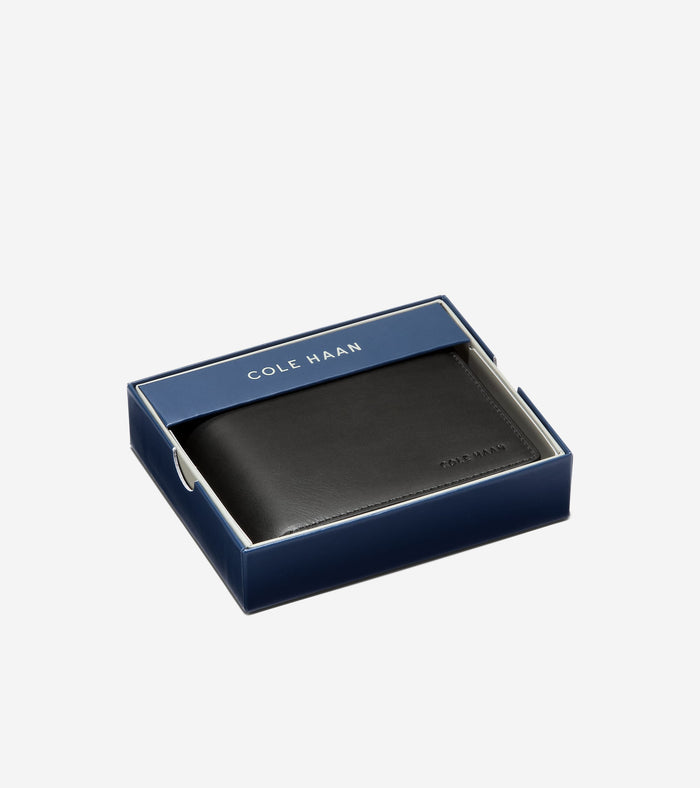 Men's Leather Slimfold Wallet-Black