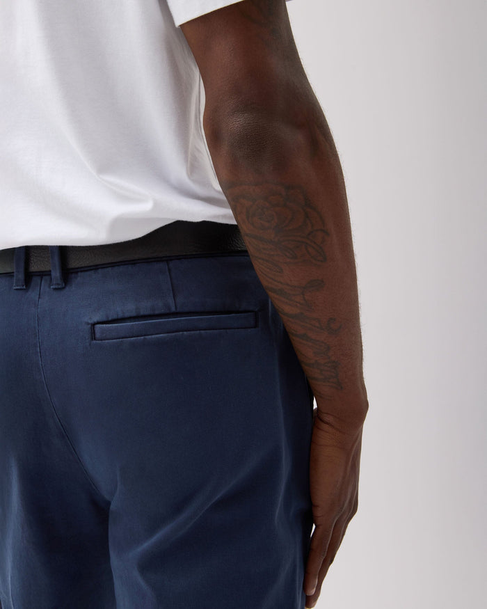 Mens Lightweight Chino - Stretch Cotton Twill - Blue Nights