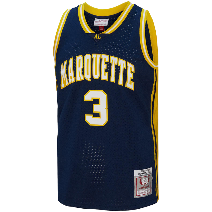 Men's Mitchell & Ness Men's Marquette Golden Eagles Dwyane Wade #3 Blue 2002-03 Swingman Throwback Jersey