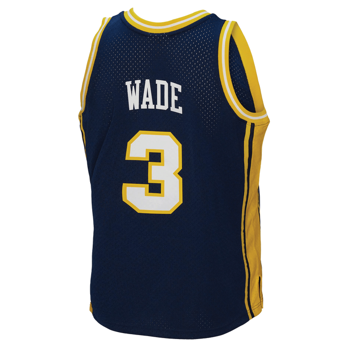 Men's Mitchell & Ness Men's Marquette Golden Eagles Dwyane Wade #3 Blue 2002-03 Swingman Throwback Jersey