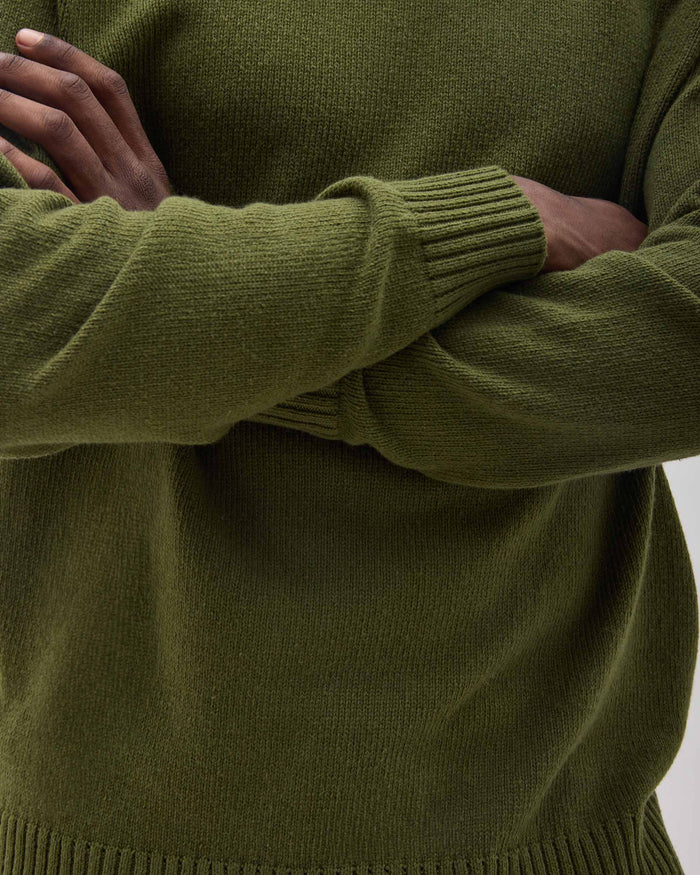 Men's Noel Sweater in Cypress (Green) | Richer Poorer