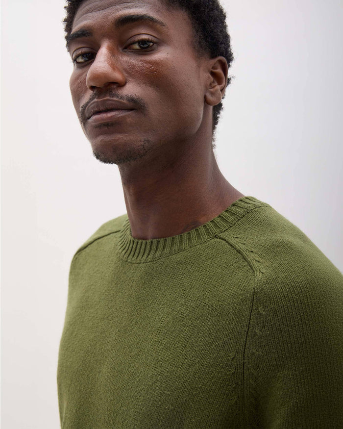 Men's Noel Sweater in Cypress (Green) | Richer Poorer