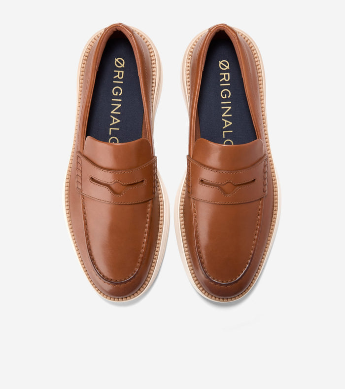 Men's ØriginalGrand Horizon Penny Loafers-British Tan-Natural-Ivory