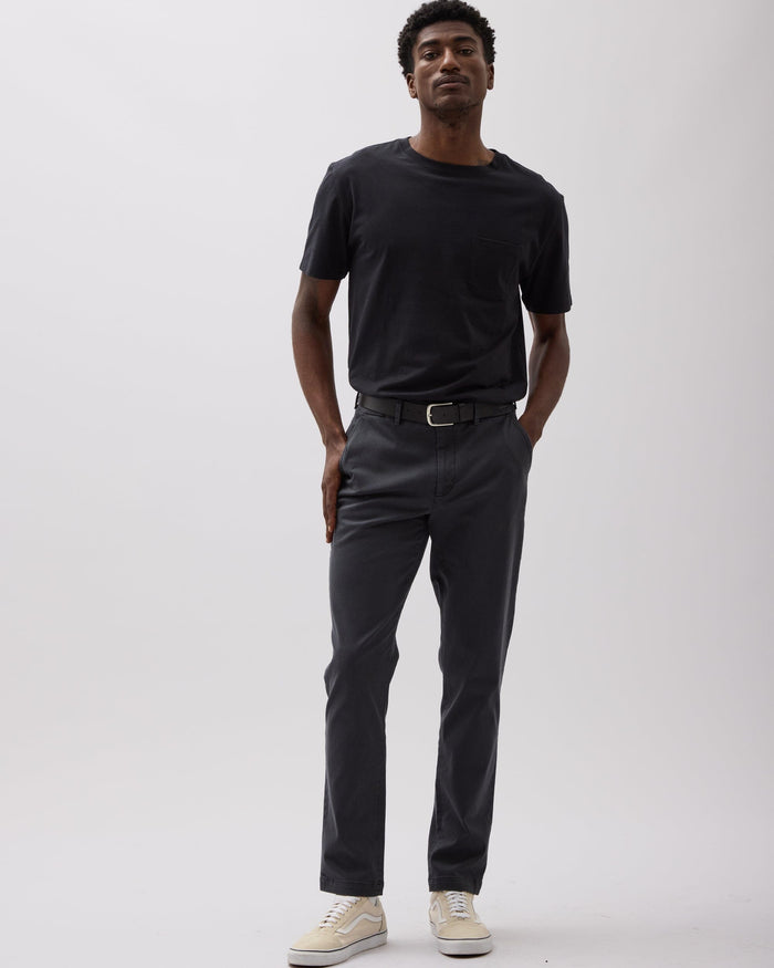 Mens Pima Pocket Tee - Pima Cotton Jersey - Black