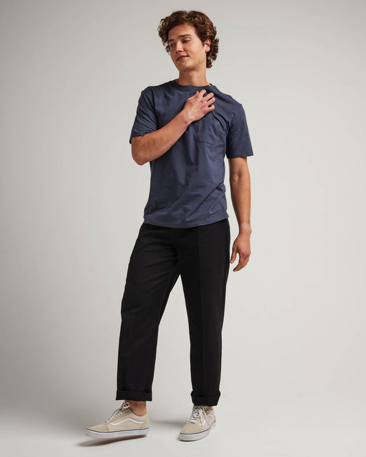 Men's Pima Pocket Tee in Heather Grey (Grey) | Richer Poorer