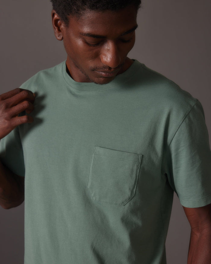 Men's Pima Pocket Tee in Gunmetal (Grey) | Richer Poorer