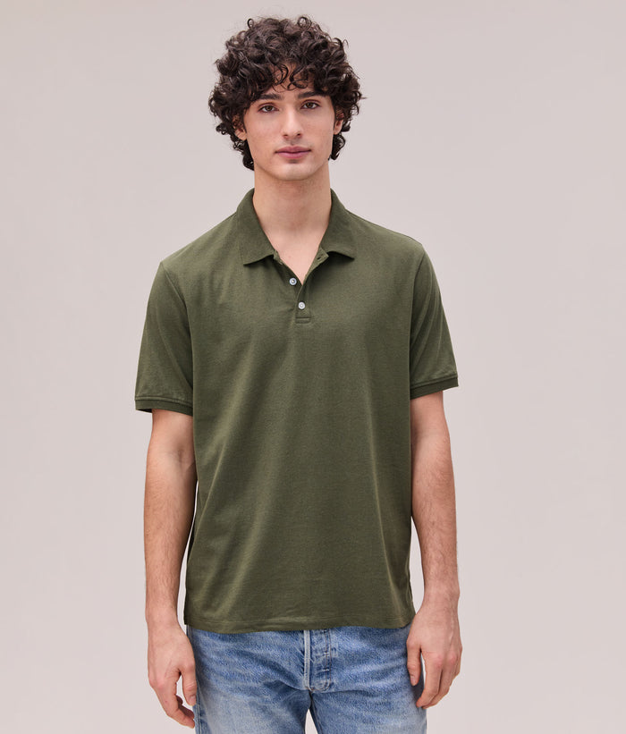 Mens Recycled Cotton Polo | Surplus Green