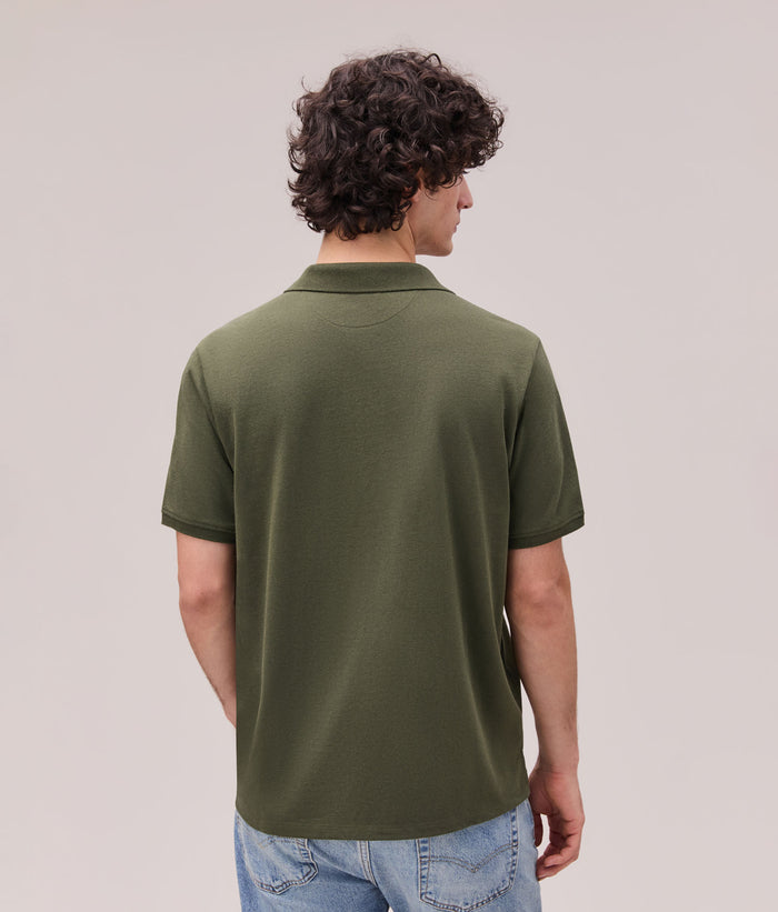 Mens Recycled Cotton Polo | Surplus Green