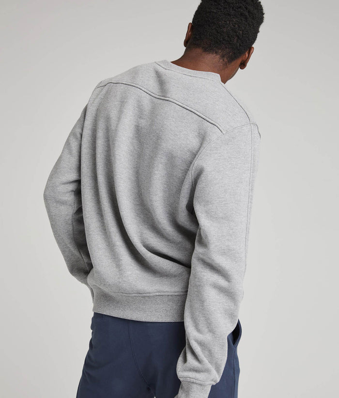 Mens Recycled Fleece Sweatshirt - Recycled Fleece - Heather Grey #Heather Grey