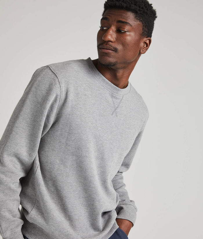Mens Recycled Fleece Sweatshirt - Recycled Fleece - Heather Grey #Heather Grey