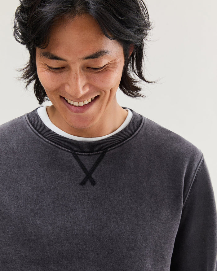 Men's Recycled Fleece Sweatshirt in Truffle (Brown) | Richer Poorer