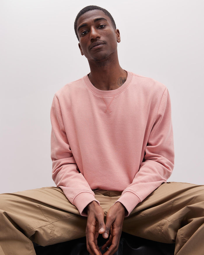 Men's Recycled Fleece Sweatshirt in Blue Mirage (Blue) | Richer Poorer