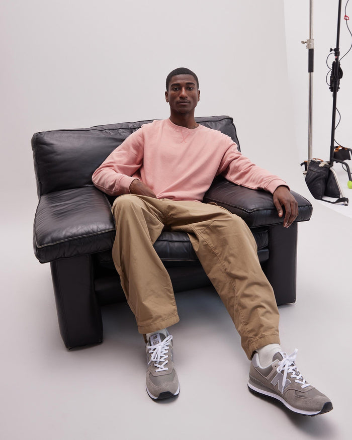Men's Recycled Fleece Sweatshirt in Blue Mirage (Blue) | Richer Poorer