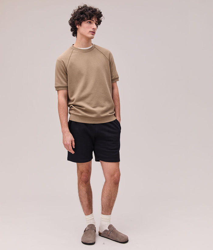 Mens Recycled Fleece Sweatshort | Black