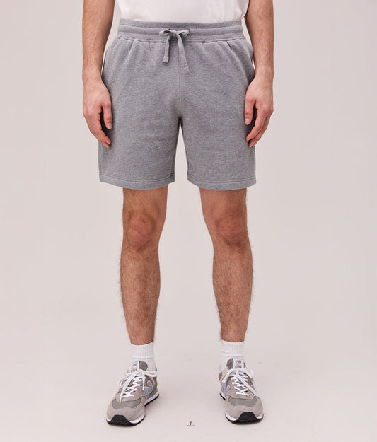 Mens Recycled Fleece Sweatshort | Heather Grey