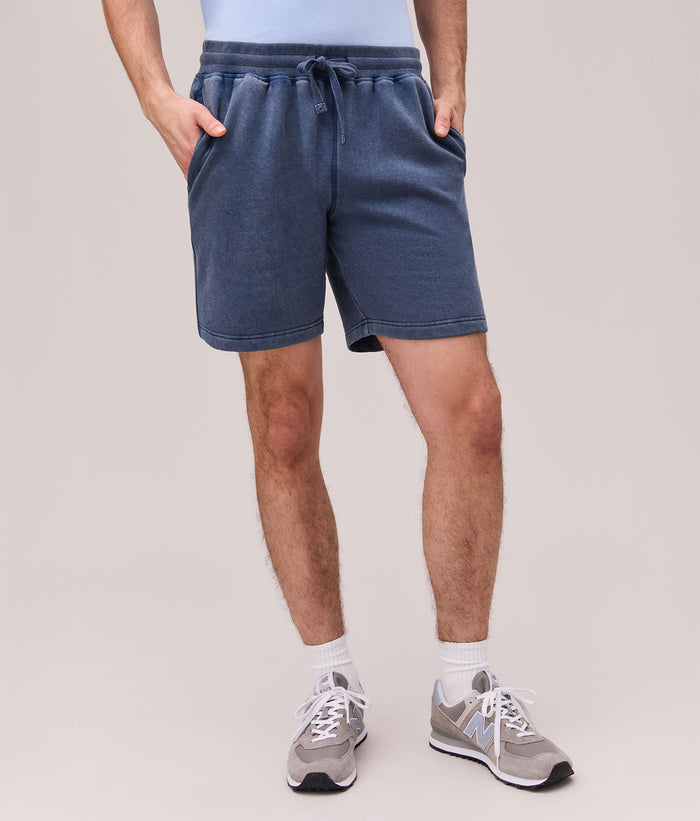 Mens Recycled Fleece Sweatshort | Mineral Moonlit Ocean