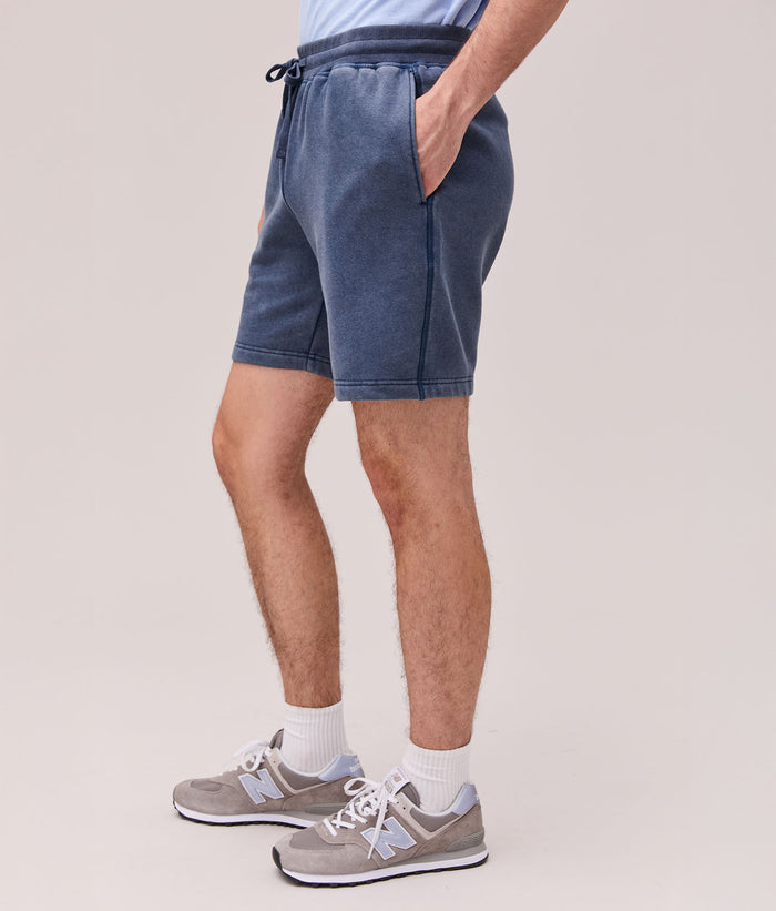Mens Recycled Fleece Sweatshort | Mineral Moonlit Ocean