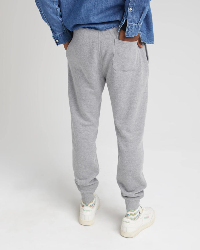 Men's Recycled Fleece Tapered Sweatpant in Warm Grey (Grey) | Richer Poorer
