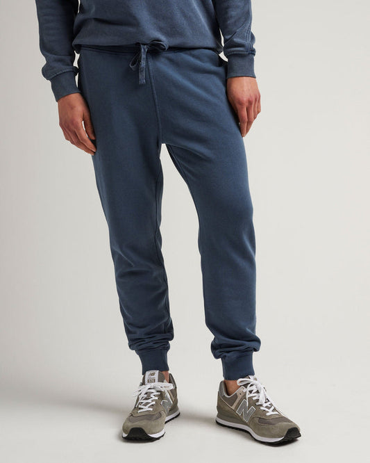 Men's Recycled Fleece Tapered Sweatpant in Red Mahogany (Red) | Richer Poorer