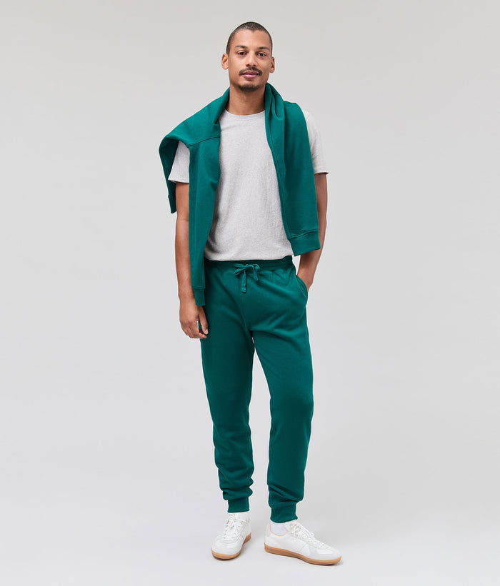 Mens Recycled Fleece Tapered Sweatpant | Rainforest