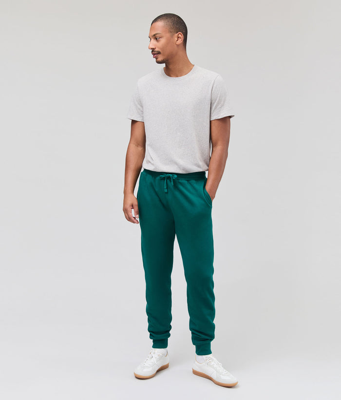 Mens Recycled Fleece Tapered Sweatpant | Rainforest