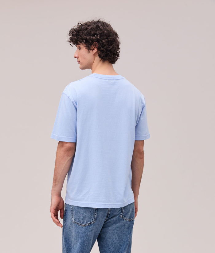 Mens Relaxed Short Sleeve Tee | Chambray Blue