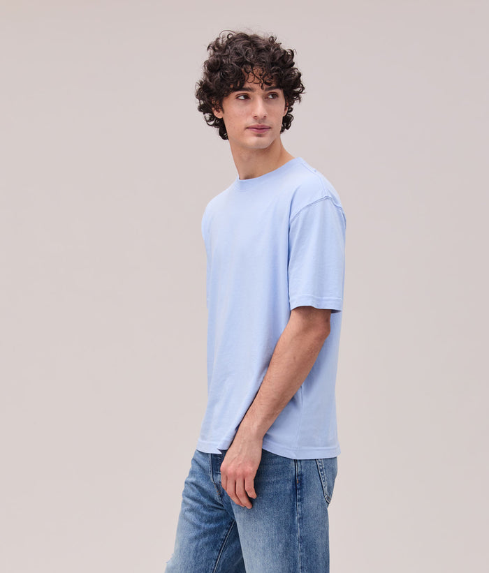 Mens Relaxed Short Sleeve Tee | Chambray Blue