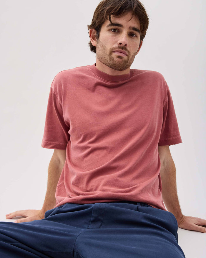 Men's Relaxed Tee in Pink Sands | Richer Poorer